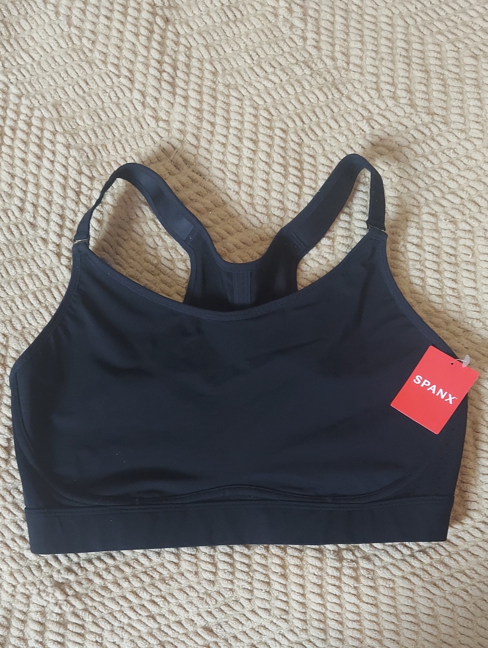 SPANX Black Seamless High-Support Sports Bra